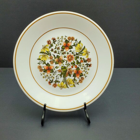 Corelle Indian Summer Luncheon Plates Corning Autumn Floral Salad Plates - Picture 7 of 12
